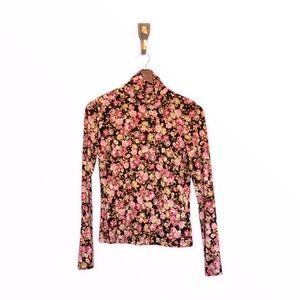 H&M Floral Print Turtleneck
